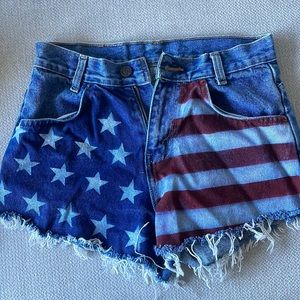 American flag Levi shorts